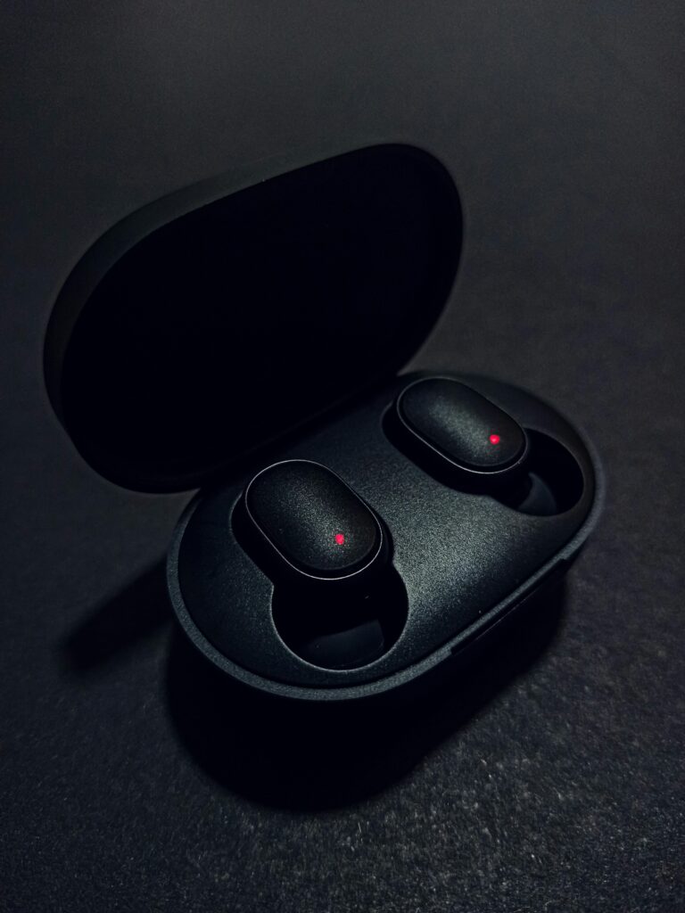 ear buds on a table