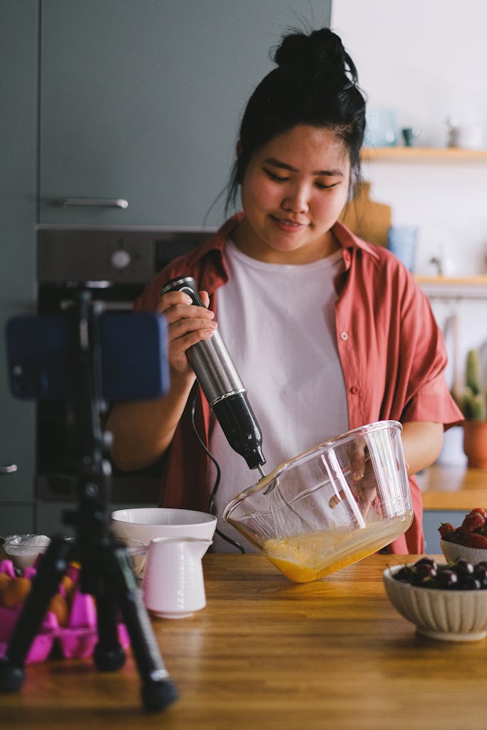 Mueller Ultra-Stick hand blender with whisk and frother attachments